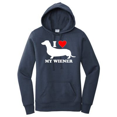 I Love My Wiener Women's Pullover Hoodie