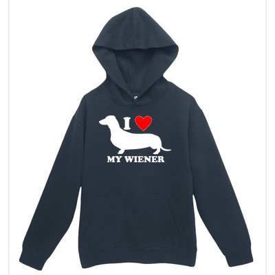 I Love My Wiener Urban Pullover Hoodie