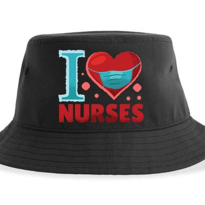 I Love Nurses Sustainable Bucket Hat