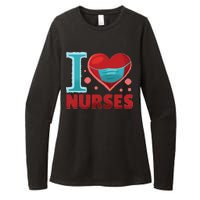 I Love Nurses Womens CVC Long Sleeve Shirt