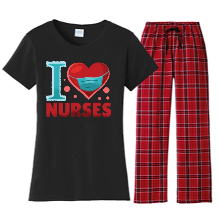 I Love Nurses Women's Flannel Pajama Set