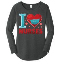 I Love Nurses Women's Perfect Tri Tunic Long Sleeve Shirt