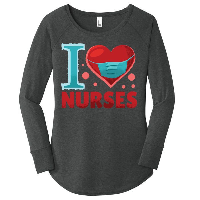 I Love Nurses Women's Perfect Tri Tunic Long Sleeve Shirt