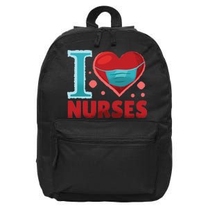 I Love Nurses 16 in Basic Backpack