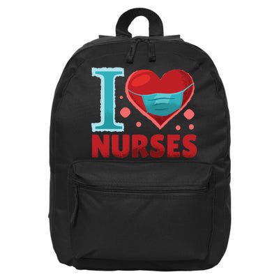 I Love Nurses 16 in Basic Backpack