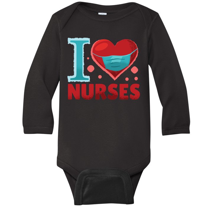 I Love Nurses Baby Long Sleeve Bodysuit