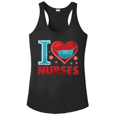 I Love Nurses Ladies PosiCharge Competitor Racerback Tank