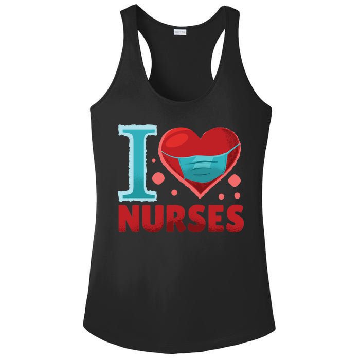 I Love Nurses Ladies PosiCharge Competitor Racerback Tank