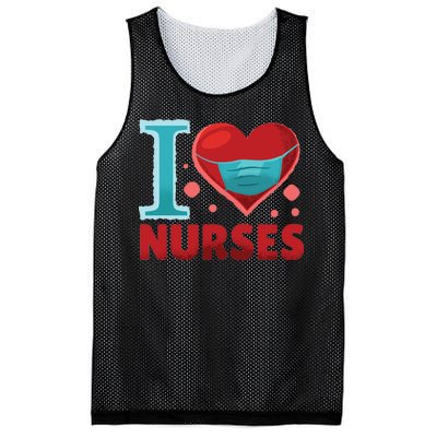 I Love Nurses Mesh Reversible Basketball Jersey Tank