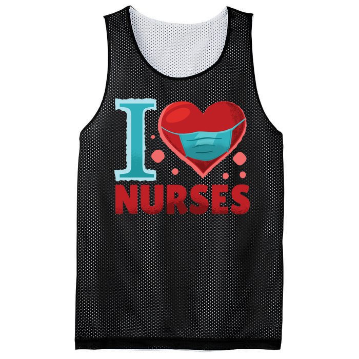 I Love Nurses Mesh Reversible Basketball Jersey Tank