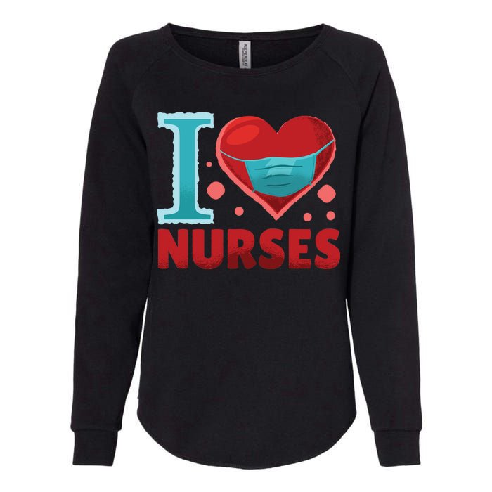 I Love Nurses Womens California Wash Sweatshirt