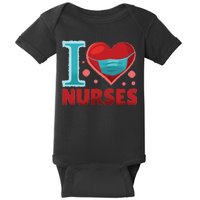 I Love Nurses Baby Bodysuit