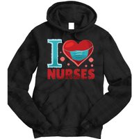 I Love Nurses Tie Dye Hoodie