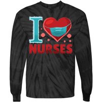 I Love Nurses Tie-Dye Long Sleeve Shirt