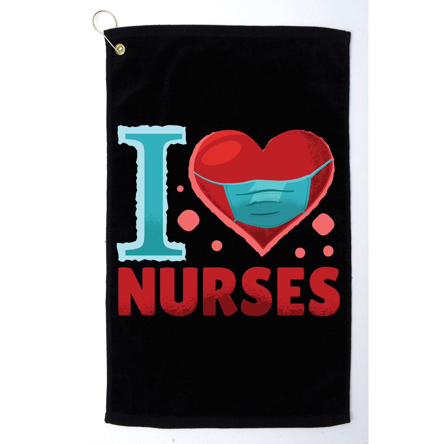 I Love Nurses Golf Towel