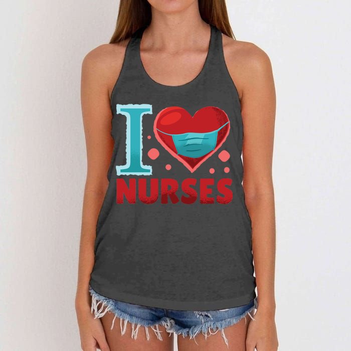 I Love Nurses Women's Knotted Racerback Tank