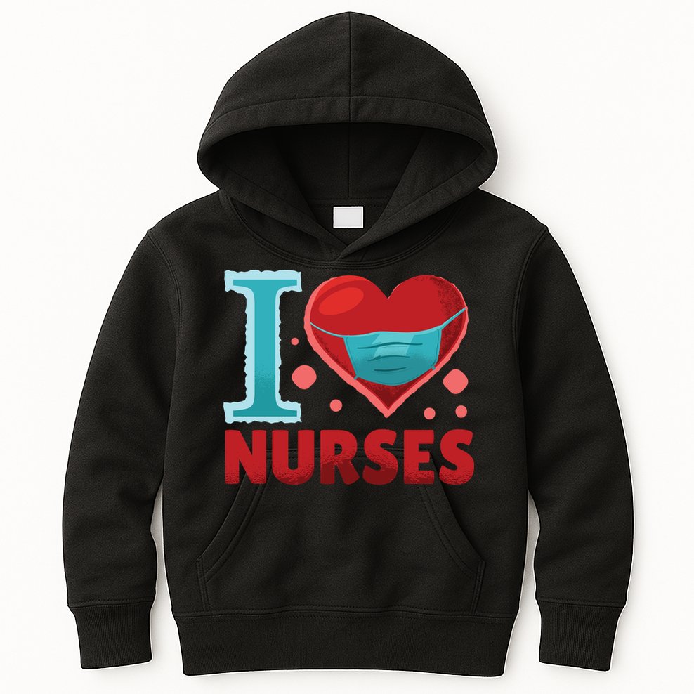I Love Nurses Kids Hoodie