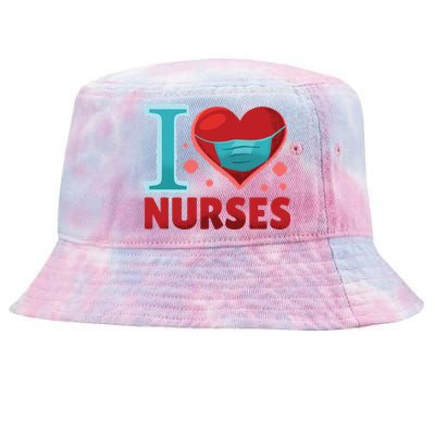 I Love Nurses Tie-Dyed Bucket Hat