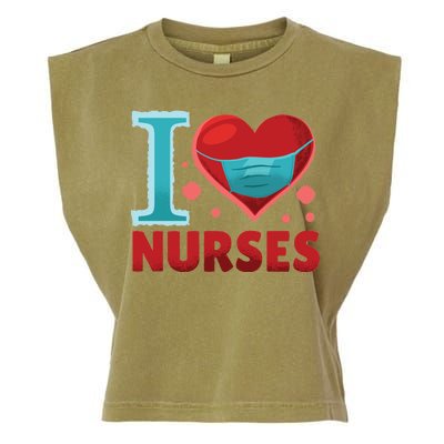 I Love Nurses Garment-Dyed Women's Muscle Tee