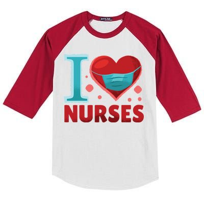 I Love Nurses Kids Colorblock Raglan Jersey