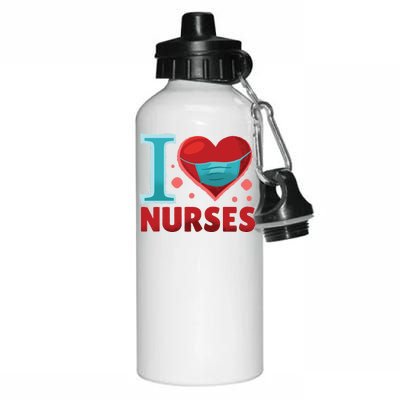 I Love Nurses Aluminum Water Bottle