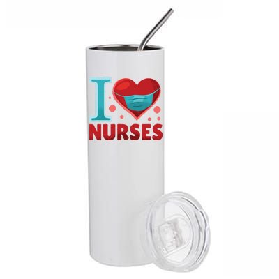 I Love Nurses Stainless Steel Tumbler