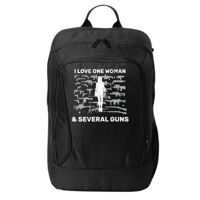 I Love One Woman and Several Guns City Backpack