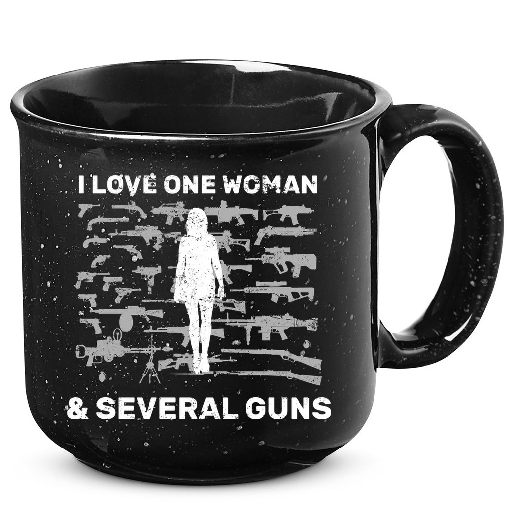 I Love One Woman and Several Guns 15oz Campfire Ceramic Mug