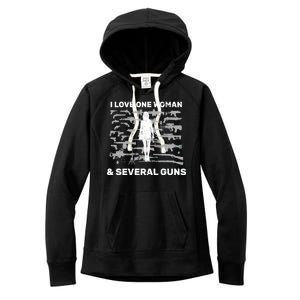 I Love One Woman and Several Guns Women's Fleece Hoodie