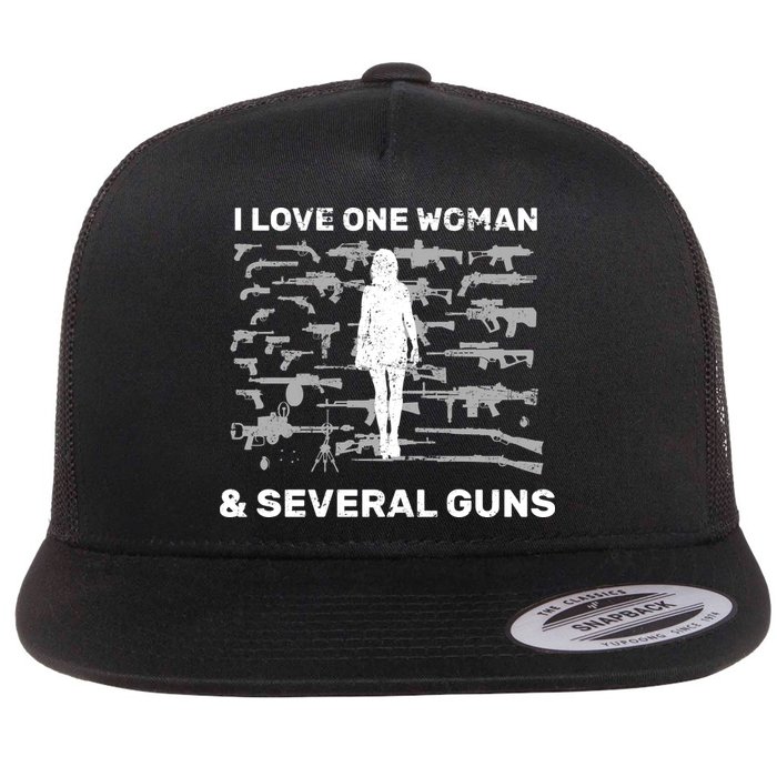I Love One Woman and Several Guns Flatbill Hat
