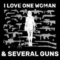I Love One Woman and Several Guns Flatbill Hat