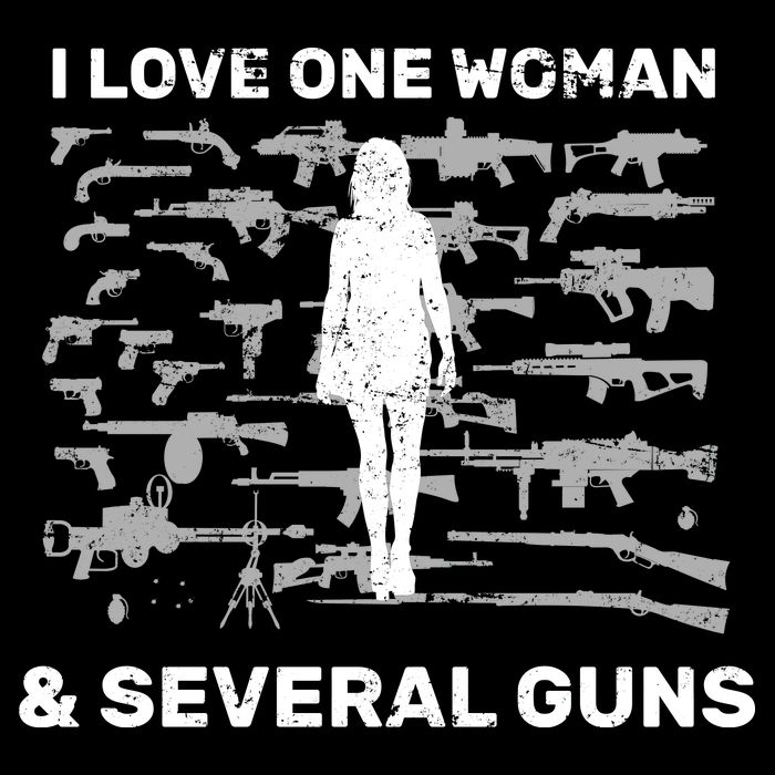 I Love One Woman and Several Guns Flatbill Hat