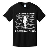 I Love One Woman and Several Guns Kids T-Shirt