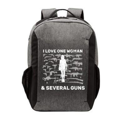 I Love One Woman and Several Guns Vector Backpack