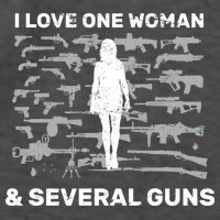 I Love One Woman and Several Guns Vector Backpack