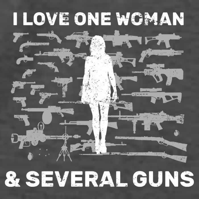 I Love One Woman and Several Guns Vector Backpack