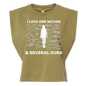 I Love One Woman and Several Guns Garment-Dyed Women's Muscle Tee