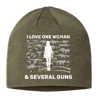 I Love One Woman and Several Guns Sustainable Beanie