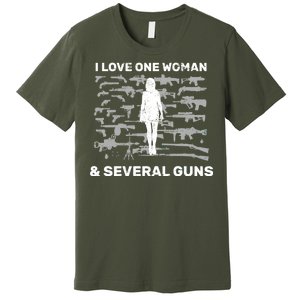 I Love One Woman and Several Guns Premium T-Shirt