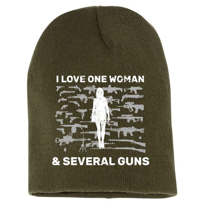 I Love One Woman and Several Guns Short Acrylic Beanie