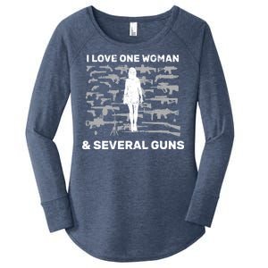 I Love One Woman and Several Guns Women's Perfect Tri Tunic Long Sleeve Shirt