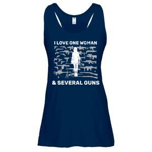 I Love One Woman and Several Guns Ladies Essential Flowy Tank