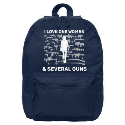 I Love One Woman and Several Guns 16 in Basic Backpack