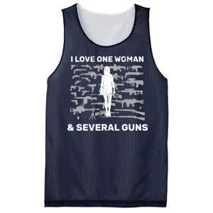 I Love One Woman and Several Guns Mesh Reversible Basketball Jersey Tank