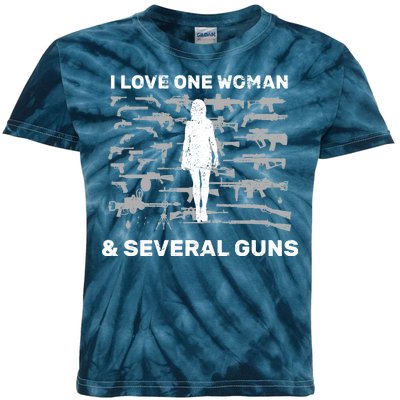 I Love One Woman and Several Guns Kids Tie-Dye T-Shirt