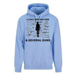 I Love One Woman and Several Guns Unisex Surf Hoodie