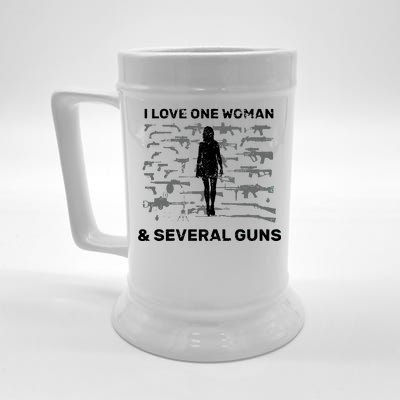 I Love One Woman and Several Guns Beer Stein