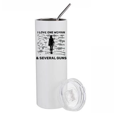 I Love One Woman and Several Guns Stainless Steel Tumbler