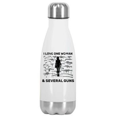 I Love One Woman and Several Guns Stainless Steel Insulated Water Bottle