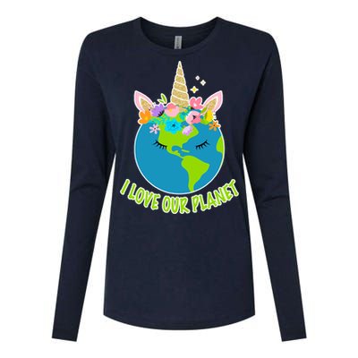 I Love Our Planet Earth Day Love Womens Cotton Relaxed Long Sleeve T-Shirt